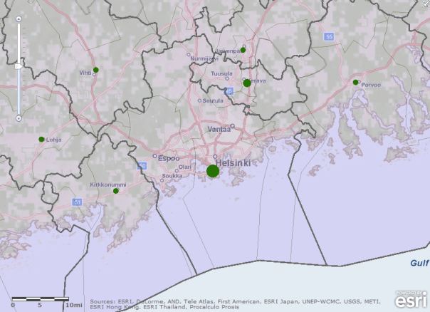 Optimoidut kuntarajat vs nykyiset kuntarajat