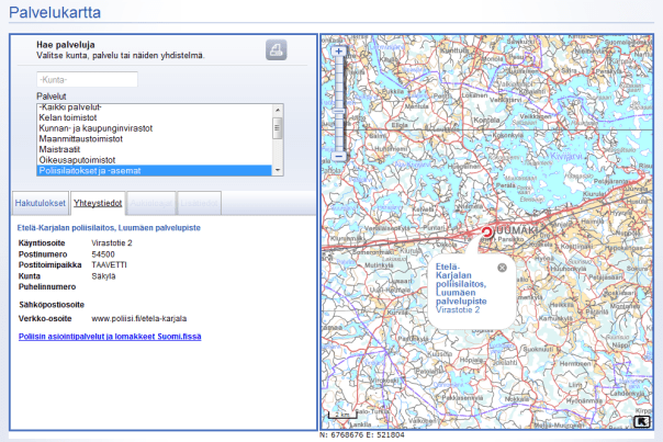 Suomi.fi - palvelukartta
